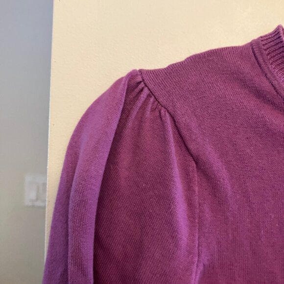 Purple Cardigan with Puff Sleeve - Picture 4 of 10